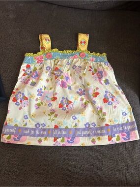 Matilda Jane Floral Tank Top in White, Yellow, Purple & Pink